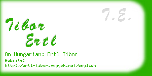 tibor ertl business card